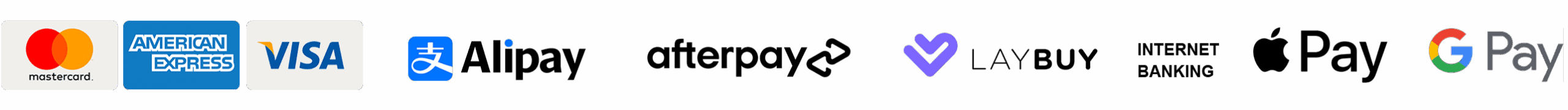 Accepted payment methods