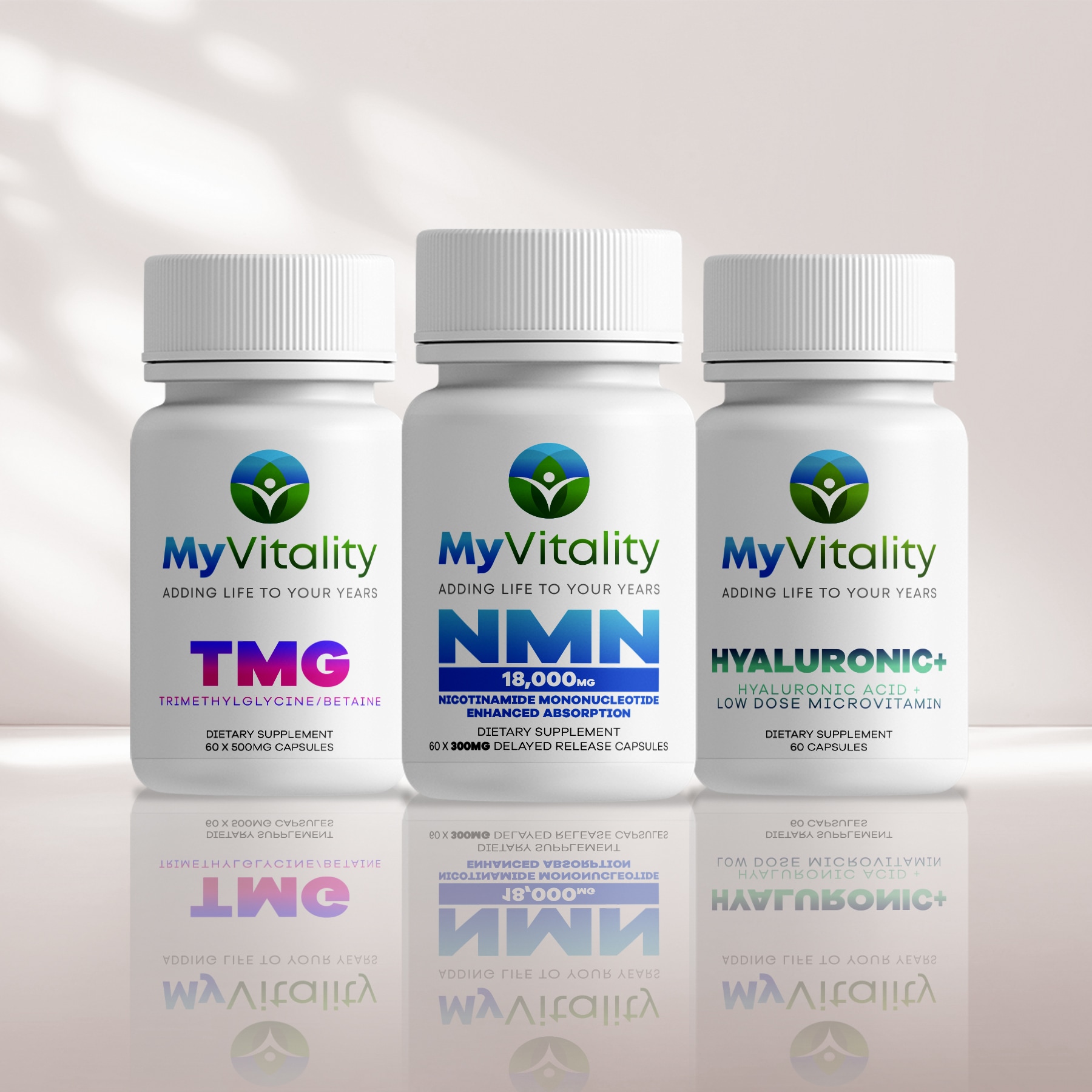 Healthy Ageing Essentials - NMN, TMG & Hyaluronic + Microvitamins